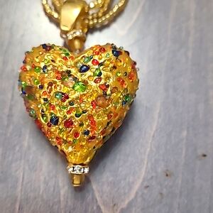 Una Alla Volta murano Glad Shard heart pendant with chain